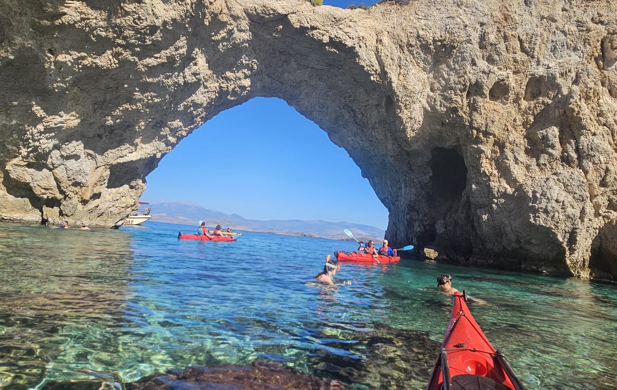 From Athens: Half-Day Sea Kayak tour at the Corinthian gulf