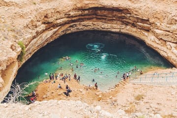 Wadi Shab and Bimmah Sinkhole Adventure Tour in Muscat
