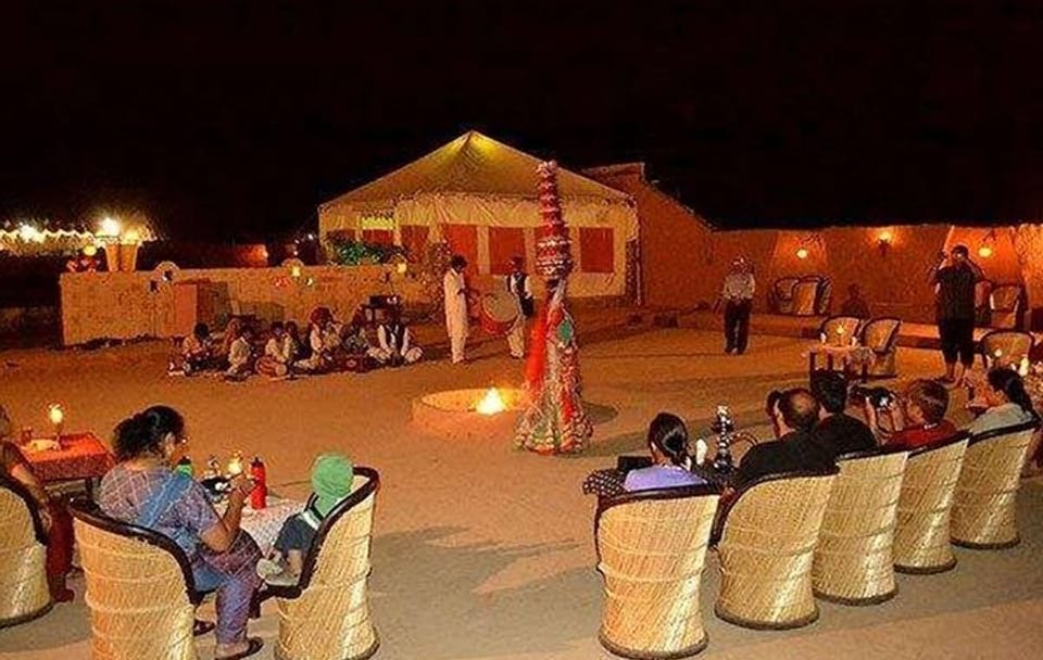 Sunset Camel Safari in Jaisalmer Sand Dunes & Dinner with Cultural Program