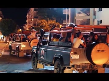 Alanya Night Jeep Safari with Sunset and Boat Trip with Dinner