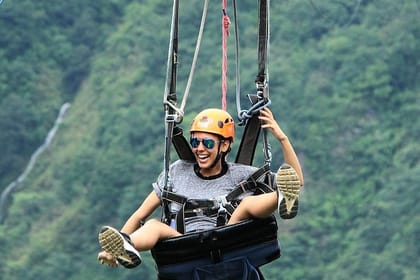 Sarangkot sunrise and zip flying with a private vehicle and guide in Pokhara