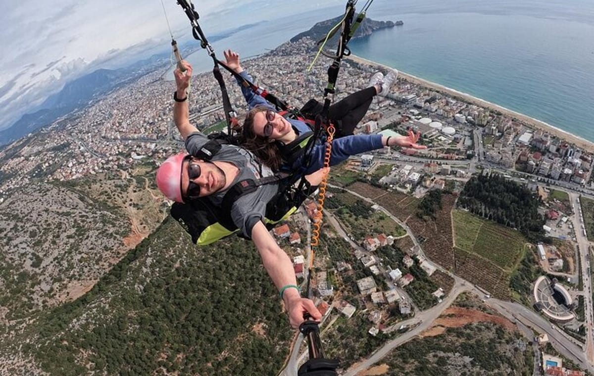 Tandem Paragliding with a Licensed Guide from Side