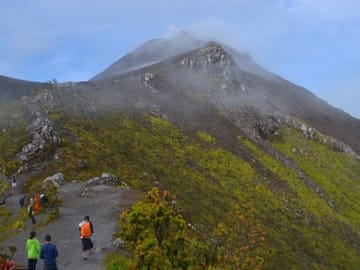 By the top of Merapi Volcano