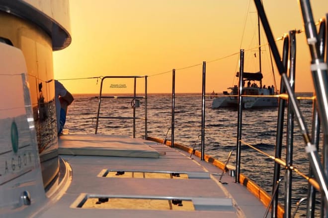 A Romantic Sunset Catamaran Semi-Private Cruise Around Santorini Island photo 4
