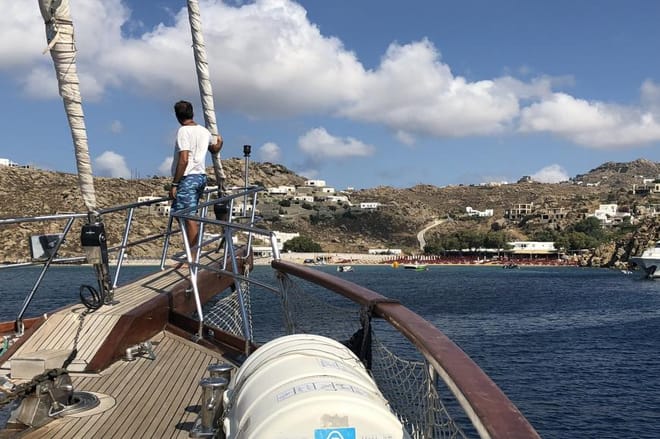 All Included Sailing Yacht Cruise to Mykonos South Beaches, Rhenia & Delos Islands photo 4