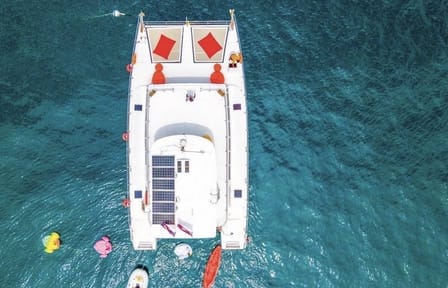 Amazing Coral Island & Sunset Dinner with Power Catamaran