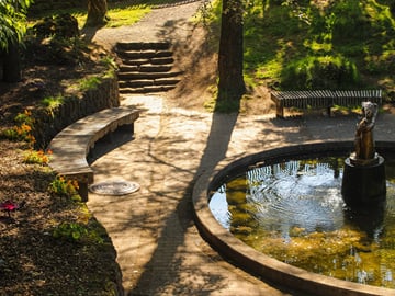 A green escape woven into town life