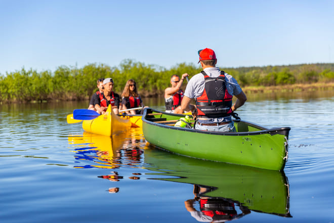 Canoeing with professional guides