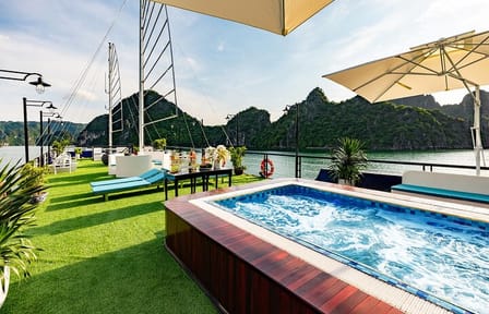 Halong Bay Day Tour By 5-Star Cruise, Buffet, Caves, Mini Pool