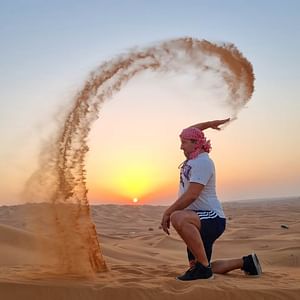 Private Afternoon Desert Safari with Quad Bike, Camel Ride and Sandboarding