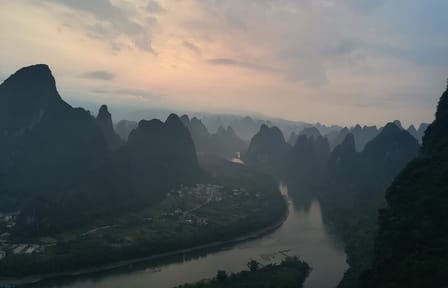 Li River Electric Boat, Xianggong Hill, Yulong River Biking Tour