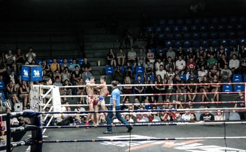 Muay Thai Boxing Show at Rajadamnern Stadium in Bangkok