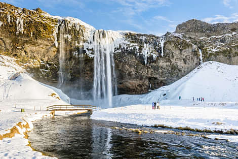 Seljalandsfoss in winter