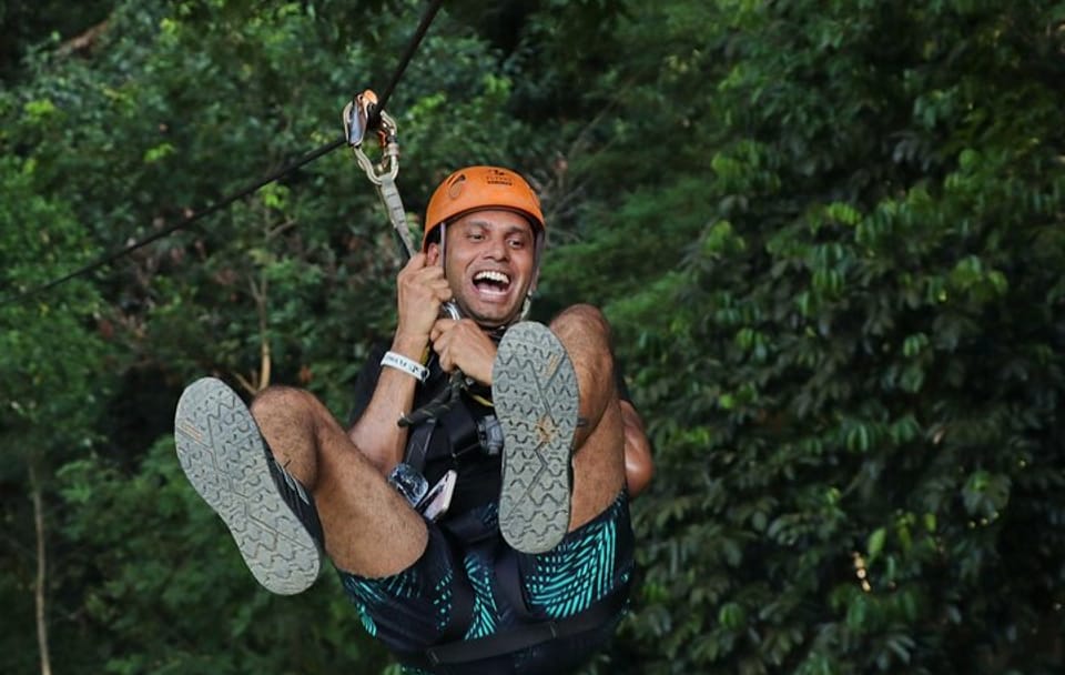 Flying Hanuman Zipline & Abseil Adventure with Hotel Transfer