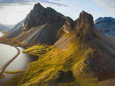 Aerial view of  Snaefellsnes