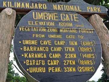 7 Days Kilimanjaro Climb: Umbwe Route