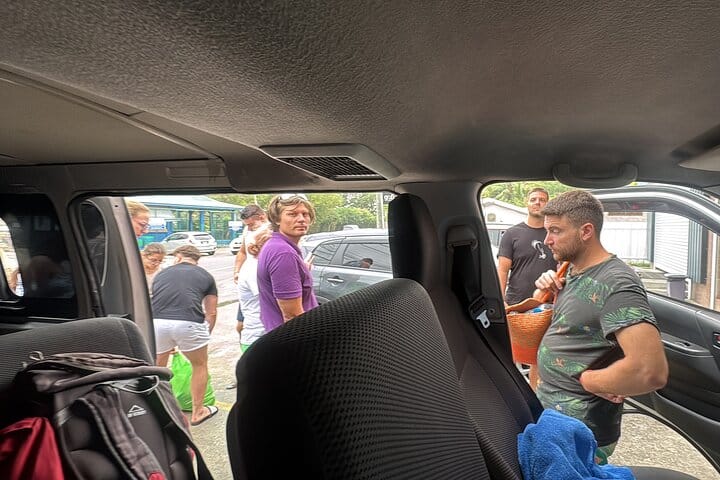 Making a quick stop at Anse Royale to get some refreshments