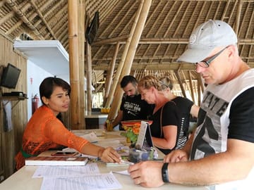 Registration and sign for insurance before the ATV ride