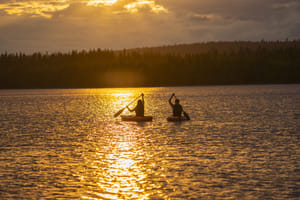 Canoeing trip with BBQ in Lapland 