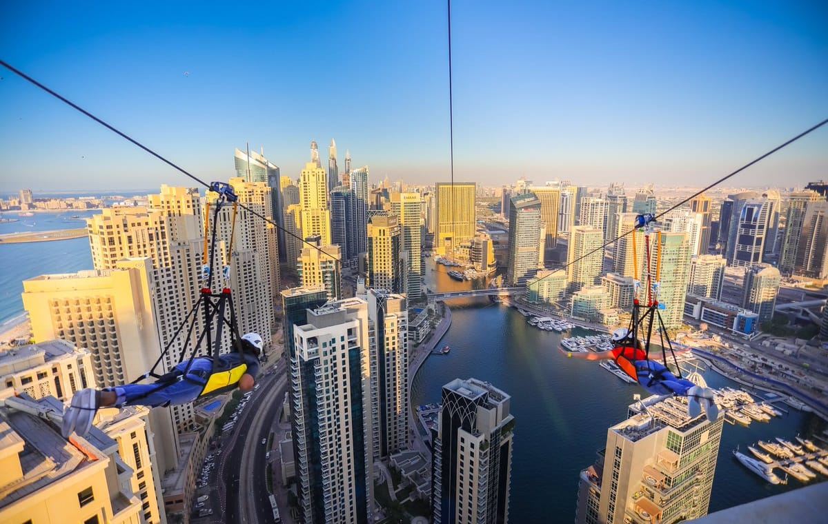 Zipline Experience in Dubai Marina with Private Transfers
