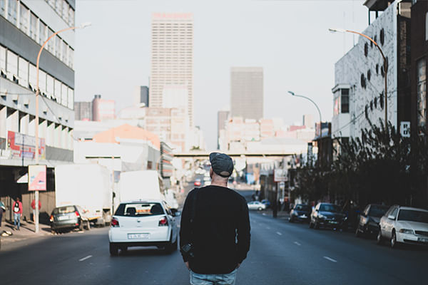 Vibrant Johannesburg cityscape blending culture and modernity.
