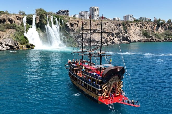 Antalya Pirate Boat Tour Visiting Duden Waterfall 8