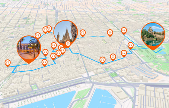 Barcelona: Audio Guided Walking Tour (2.5 hours – 26 audio comments)