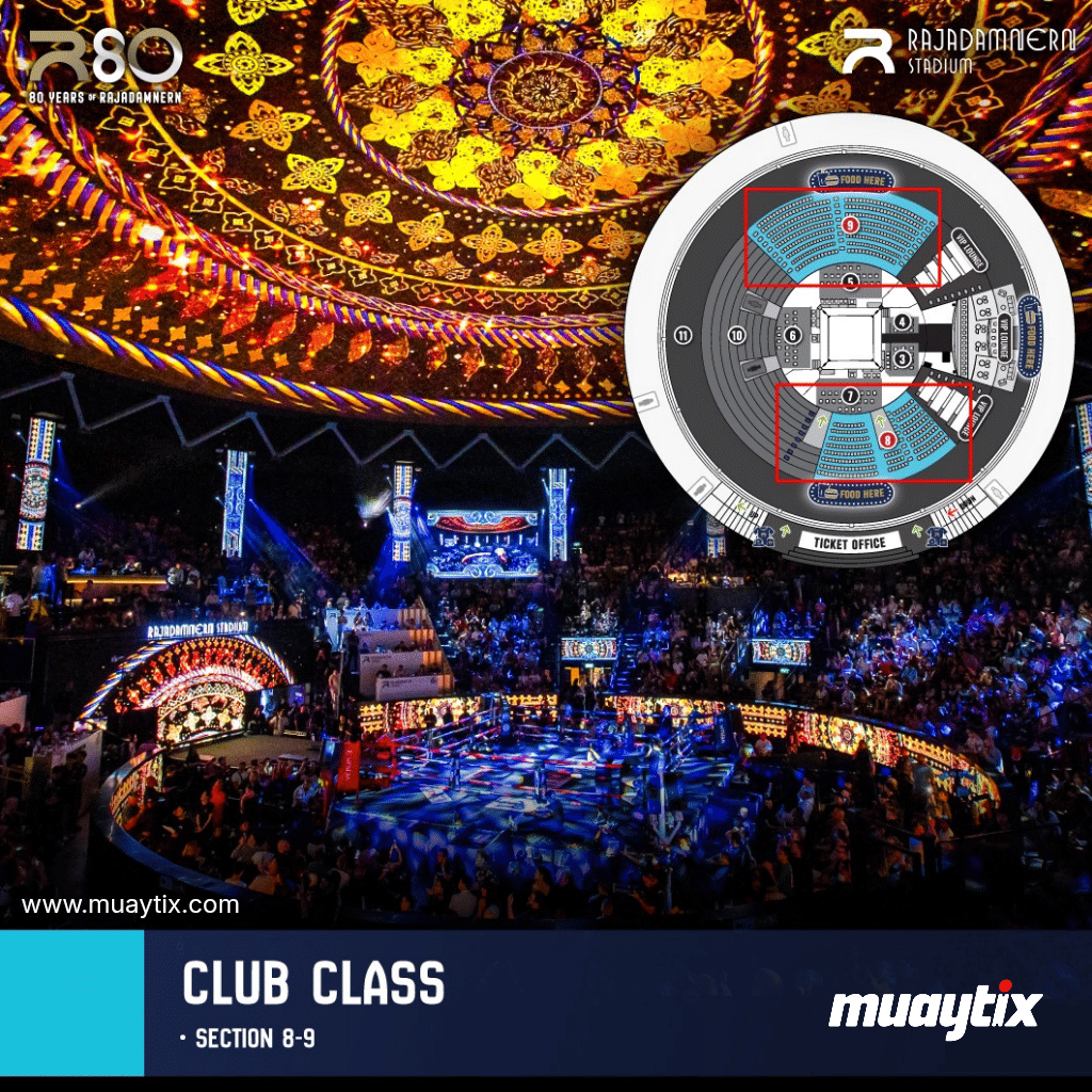 Club Class Rajadamnern Stadium Seat Map