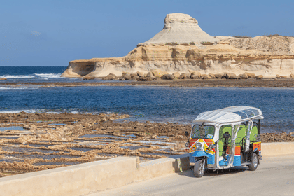 Gozo Tuk-Tuk Chauffeured Tour Including Comino Mini Cruise (Full Day)