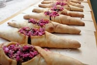 Delicious Greek boat pizzas