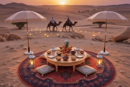 Marrakech: picnic Setup with the Sunset in Agafay desert & Pics