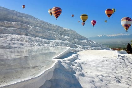 Hot Air Balloon Ride Over Pamukkale's Travertine Terraces