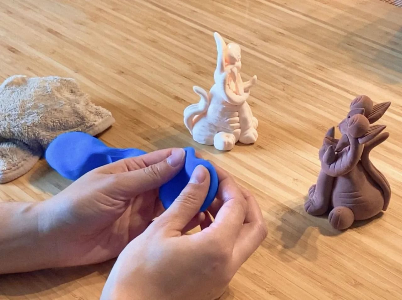 Clay sculpture process