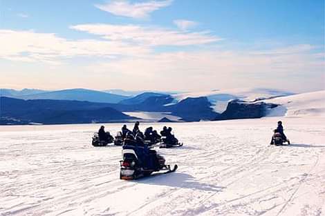 Snowmobiling on Langjökull