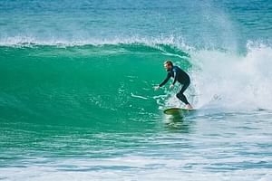 Surfing Strandhill waves. Sligo. Guided. 