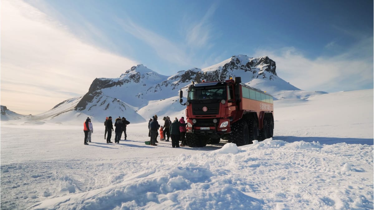 Monster Truck on Langjökull Glacier