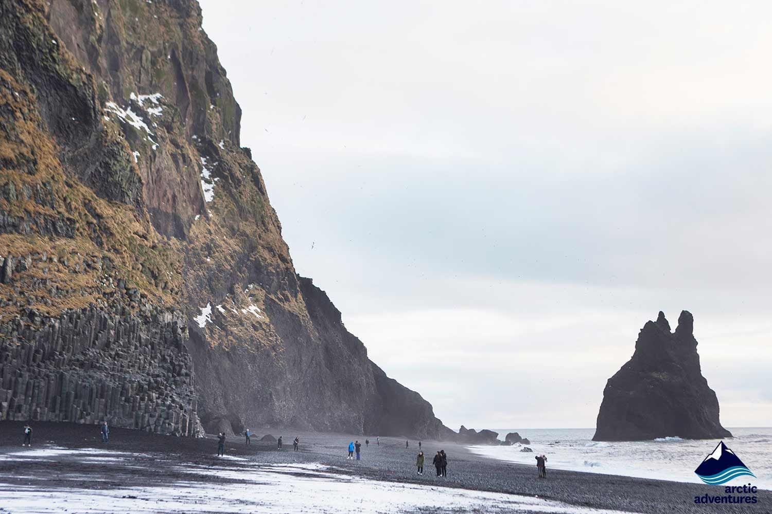 Black beach in Iceland during 4 day tour Iceland