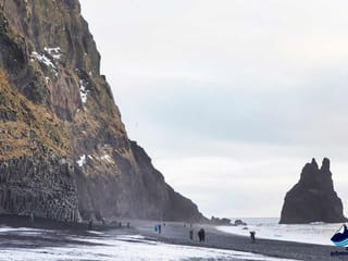 Black beach in Iceland during 4 day tour Iceland