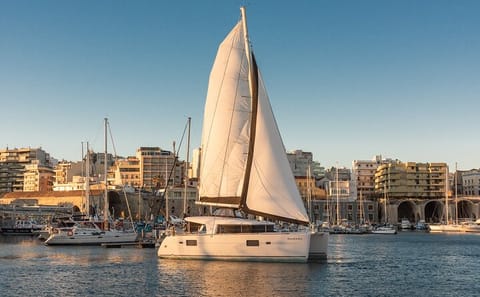 Private 5-Hour Catamaran Cruise with BBQ in Akrotiri