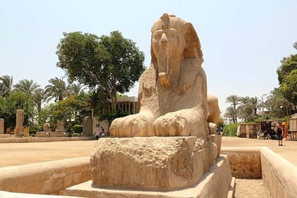 Saqqara and Memphis city with Pyramid Entry and Lunch