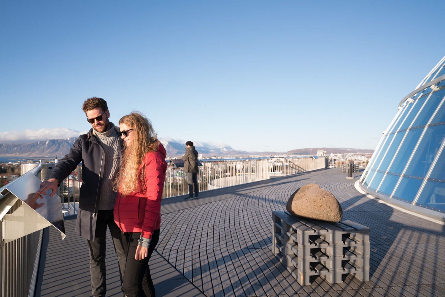 This amazing deck provides a 360 degree view of ReykjavÃk and surrounding areas