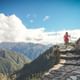 Hiking with beautiful views of the mountains
