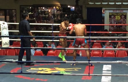 Muay Thai Boxing Show at Rajadamnern Stadium in Bangkok