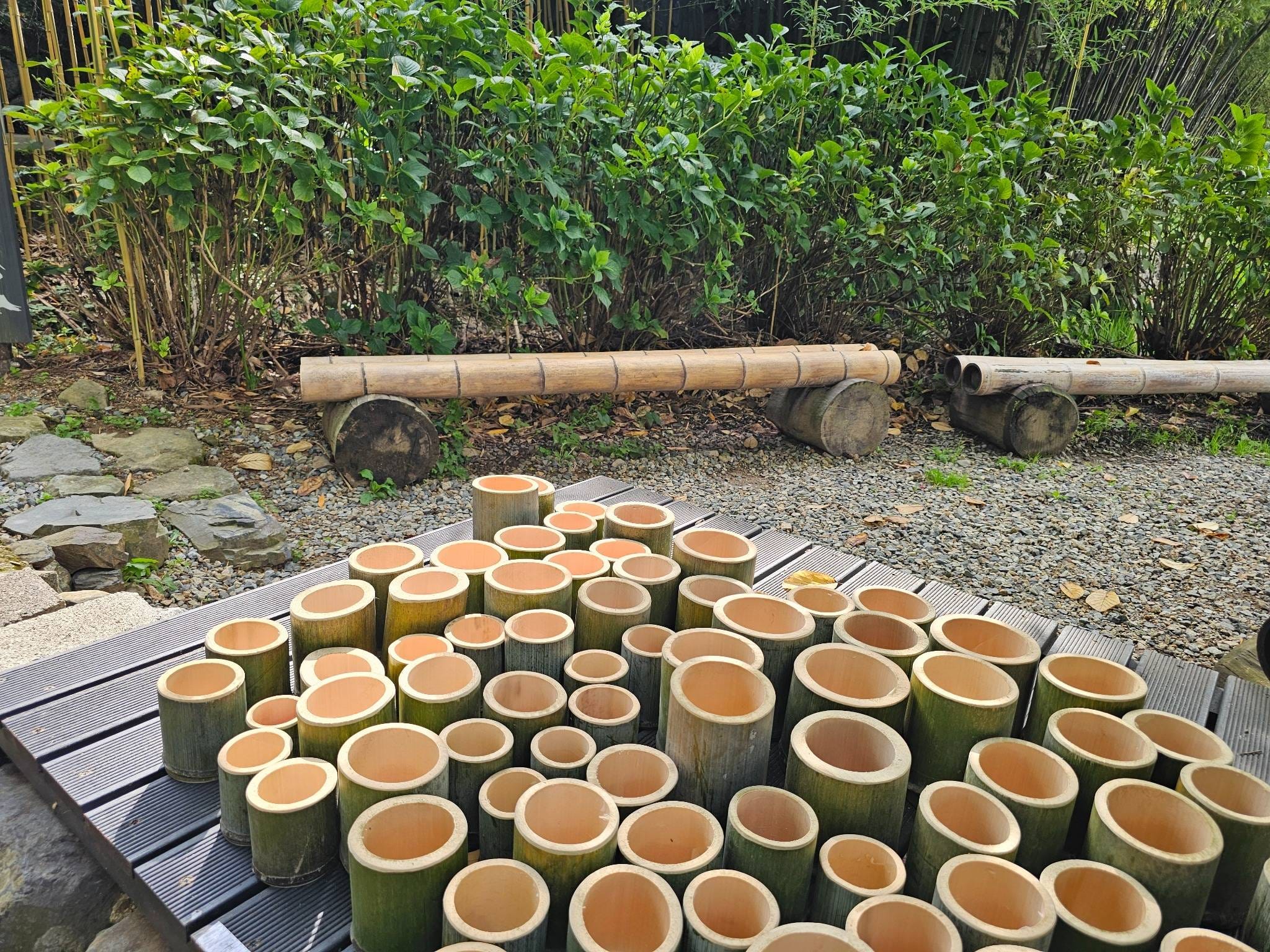 Handmade bamboo craftwork created from Ahopsan bamboo