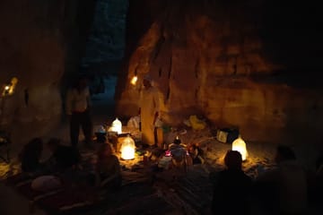 Overnight Camping and Canyon Exploration in Nuweiba, Egypt