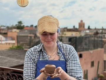 Authentic Moroccan Pottery Class in Marrakech : Hands-On Clay & Ceramic Painting Class