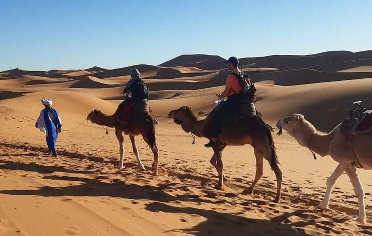 Two Nights in Merzouga Desert Private Tents With Camel ride Jeep