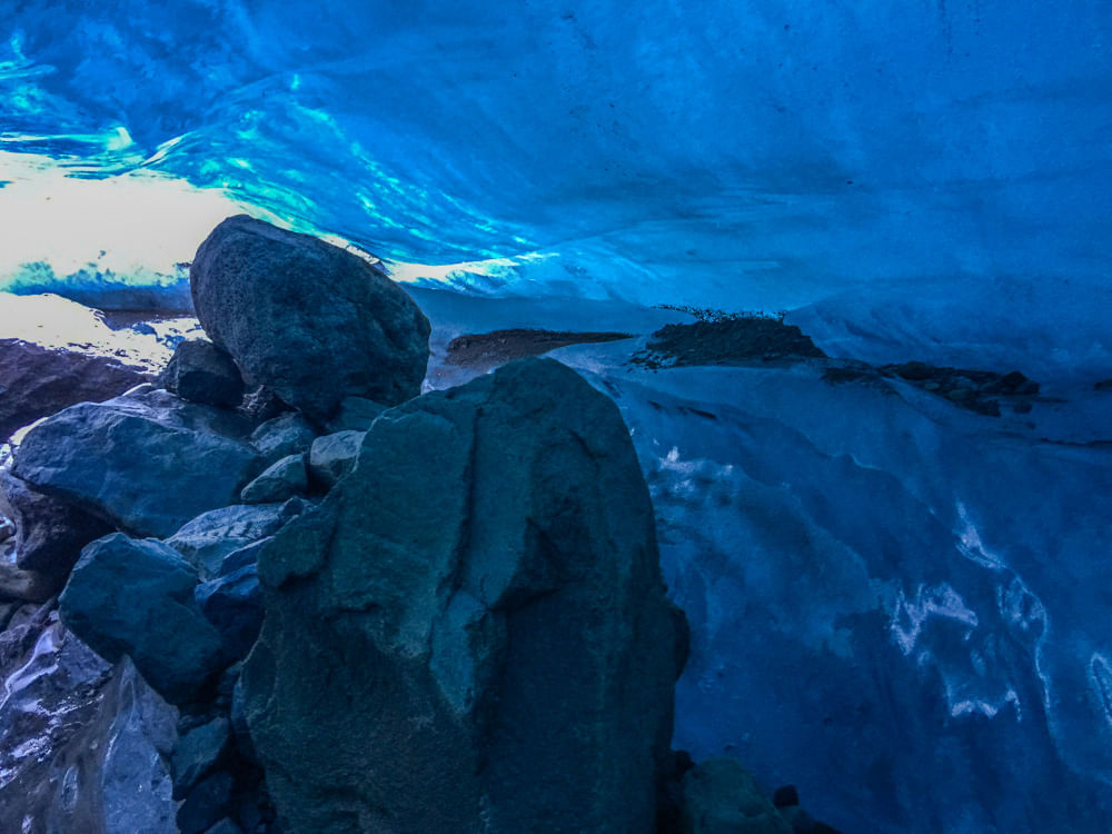 Skaftafell ice cave during 3 day south coast iceland tour
