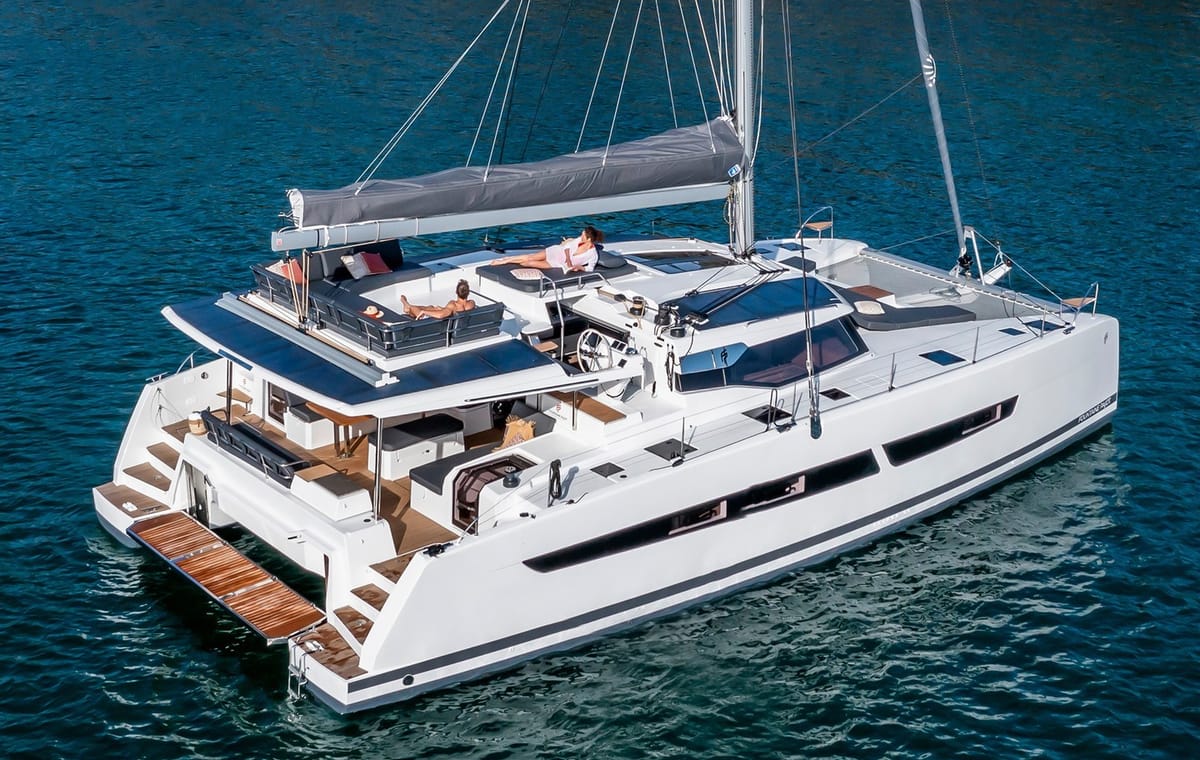 Mykonos: Brand-New Catamaran Cruise with Meal, Drinks & Transport