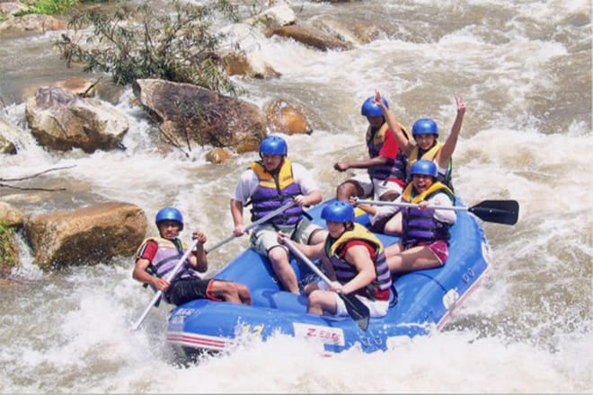 PHUKET-PHANG NGA: Full Day White water Rafting -Zipline 150 M.- Waterfall-Lunch 3